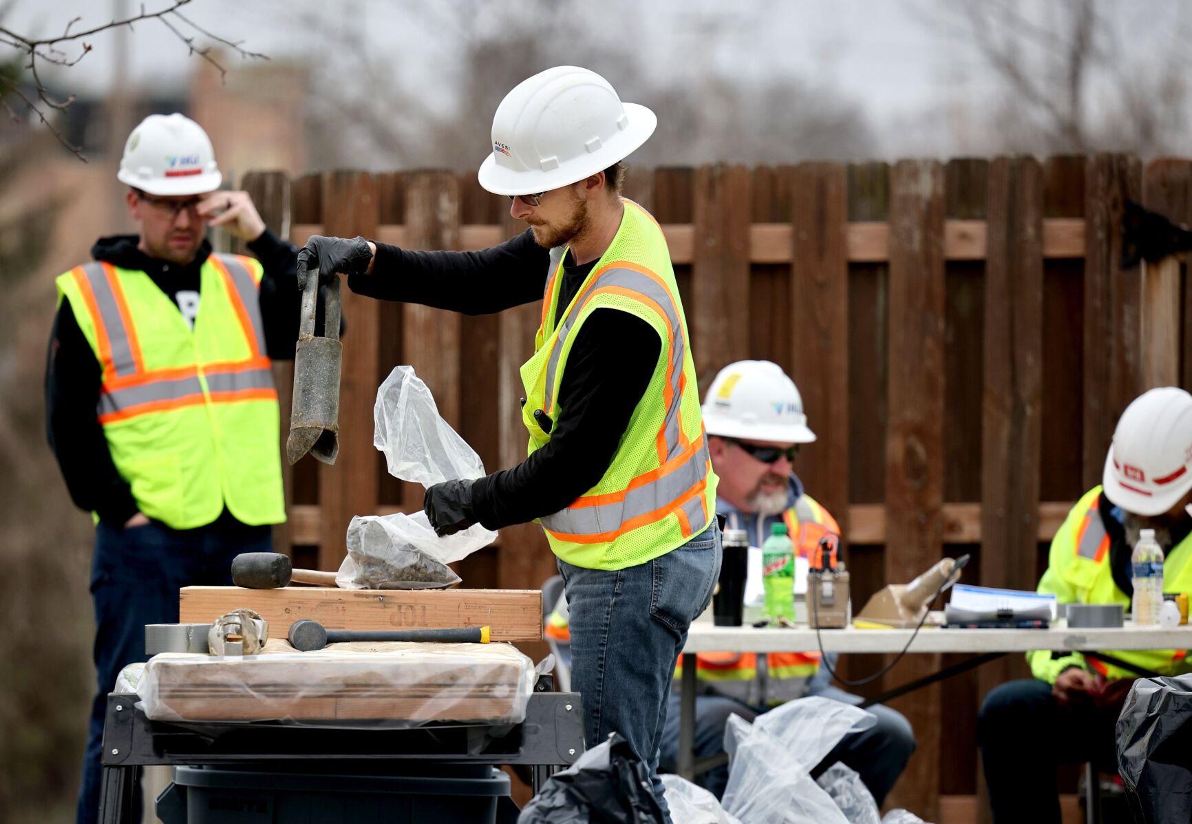 Testing for radiation under homes in Florissant